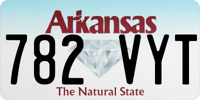 AR license plate 782VYT