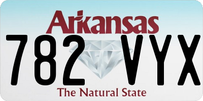 AR license plate 782VYX