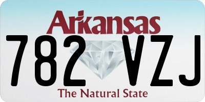 AR license plate 782VZJ