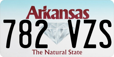 AR license plate 782VZS