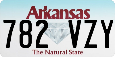 AR license plate 782VZY