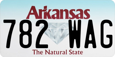 AR license plate 782WAG