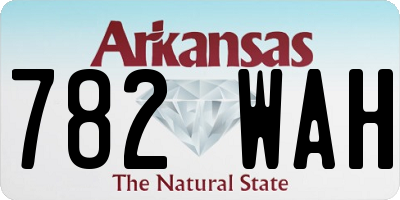 AR license plate 782WAH