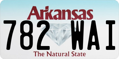 AR license plate 782WAI