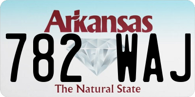 AR license plate 782WAJ
