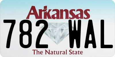 AR license plate 782WAL