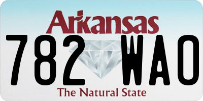 AR license plate 782WAO