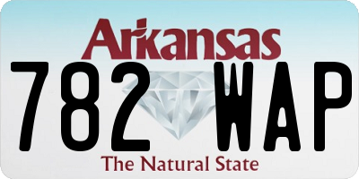AR license plate 782WAP