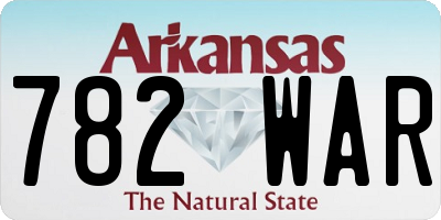 AR license plate 782WAR