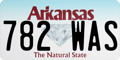 AR license plate 782WAS