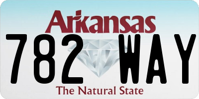 AR license plate 782WAY