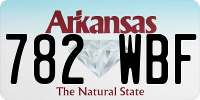 AR license plate 782WBF