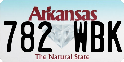 AR license plate 782WBK
