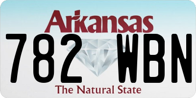 AR license plate 782WBN