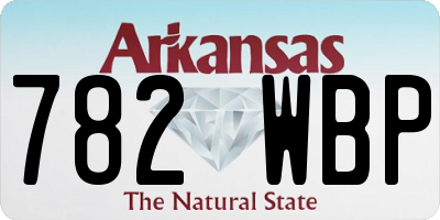 AR license plate 782WBP