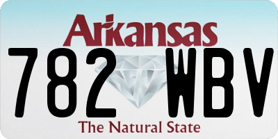 AR license plate 782WBV
