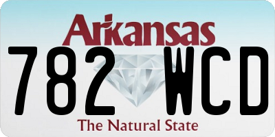 AR license plate 782WCD