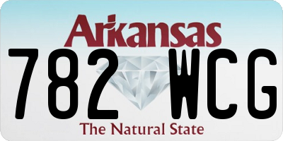 AR license plate 782WCG