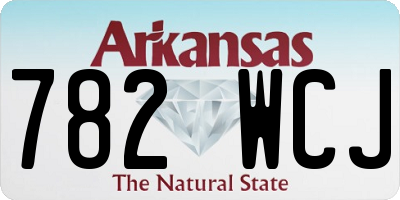AR license plate 782WCJ