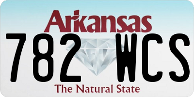 AR license plate 782WCS