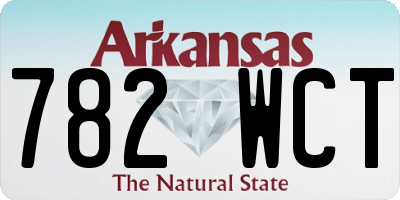 AR license plate 782WCT
