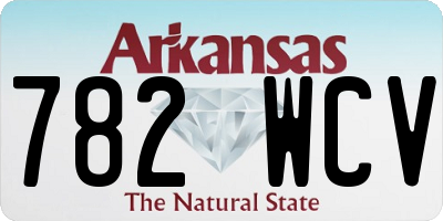 AR license plate 782WCV