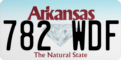 AR license plate 782WDF