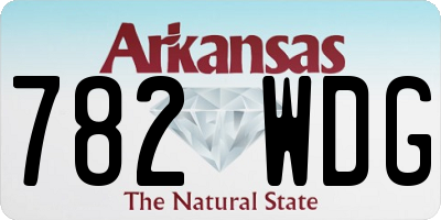 AR license plate 782WDG
