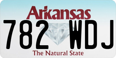 AR license plate 782WDJ