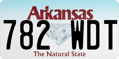 AR license plate 782WDT