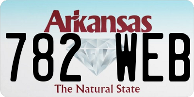 AR license plate 782WEB