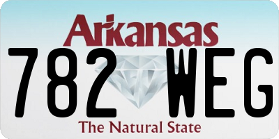 AR license plate 782WEG