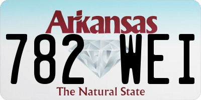 AR license plate 782WEI
