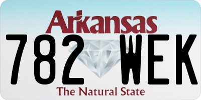 AR license plate 782WEK