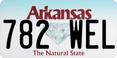 AR license plate 782WEL