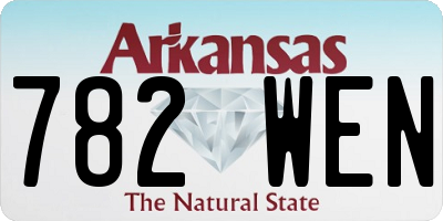 AR license plate 782WEN