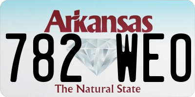 AR license plate 782WEO