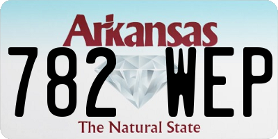 AR license plate 782WEP