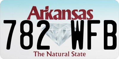 AR license plate 782WFB