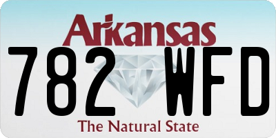 AR license plate 782WFD