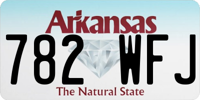 AR license plate 782WFJ