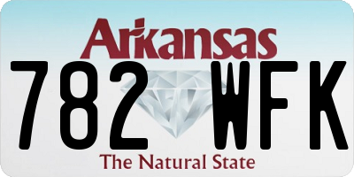 AR license plate 782WFK