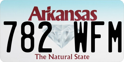 AR license plate 782WFM