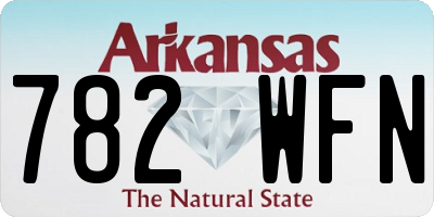 AR license plate 782WFN