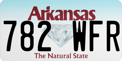 AR license plate 782WFR