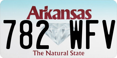 AR license plate 782WFV