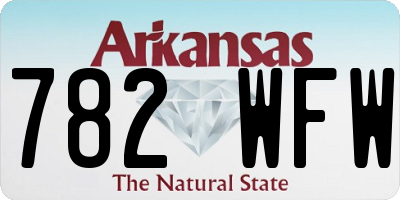 AR license plate 782WFW
