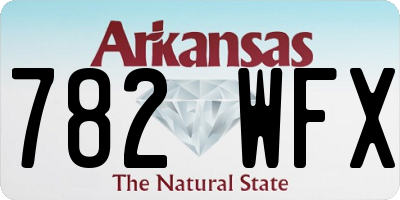 AR license plate 782WFX