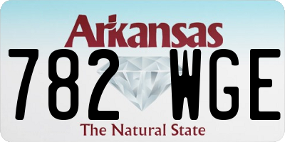 AR license plate 782WGE