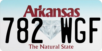 AR license plate 782WGF